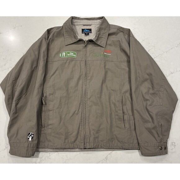 Tri Mountain Farming Jacket Dark Tan Pioneer 3XL Pockets Full Zip Adjustable Hem - Picture 1 of 16